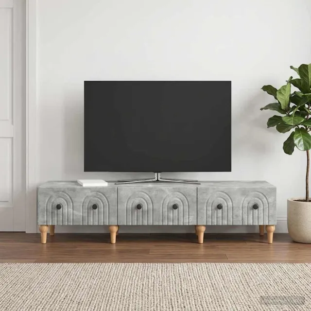 vidaXL TV-kast met lade Betongrijs 147 x 34,5 x 30 cm Bewerkt hout grijs, foto 2