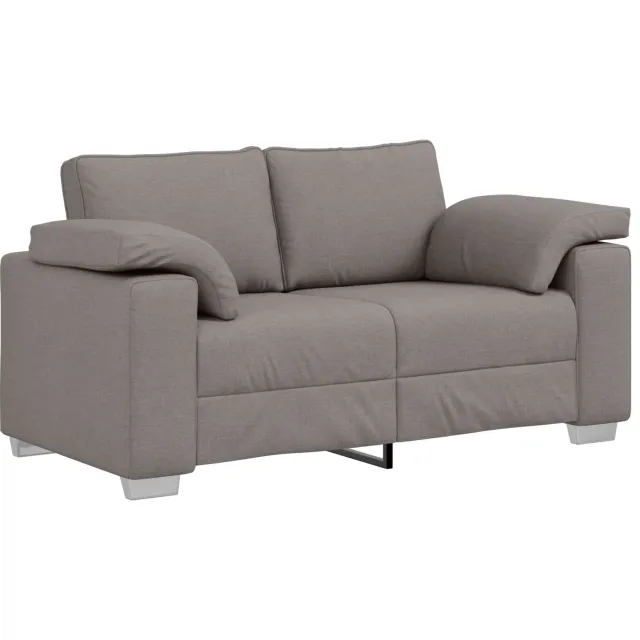 vidaXL Loveseat Taupe 160 cm Stof