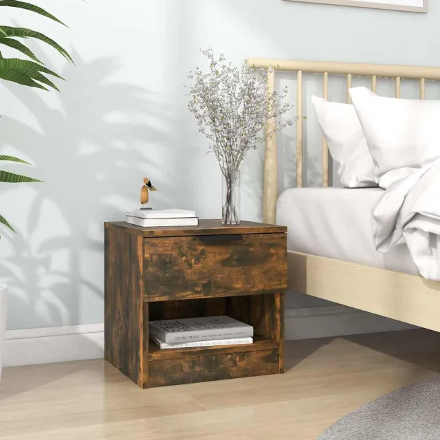 vidaXL Nachtkastje bewerkt hout gerookt eikenkleurig, foto 2