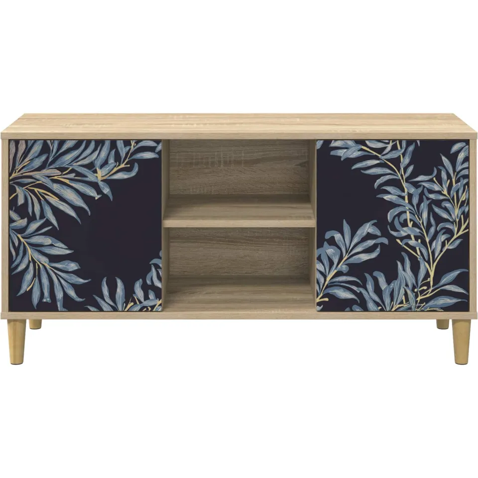 vidaXL Tv-meubel DOKKUM 102 x 33 x 50 cm Sonoma Bewerkt hout bruin, foto 4