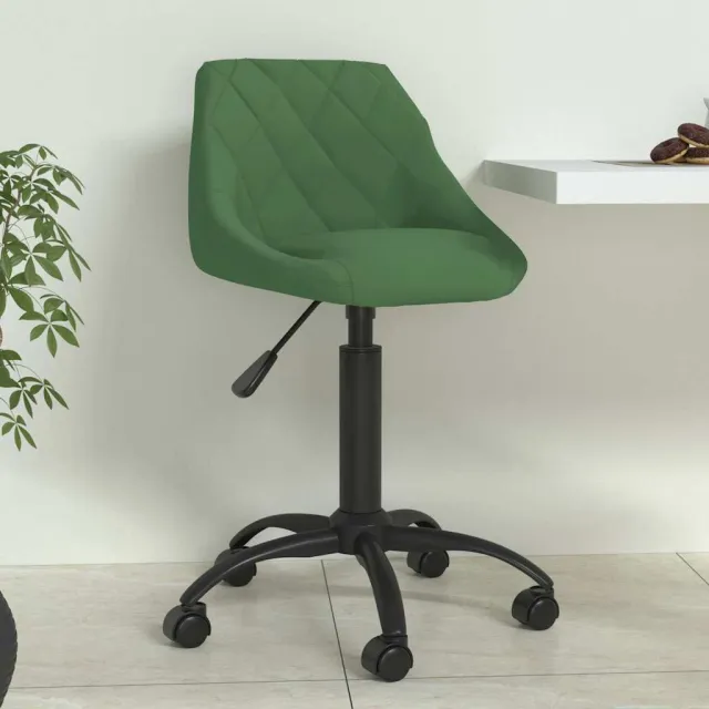 vidaXL Eetkamerstoel fluweel donkergroen groen, foto 2