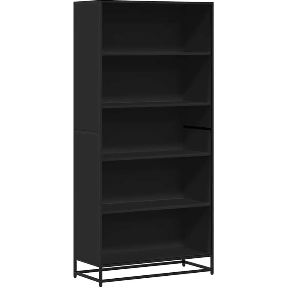 vidaXL Boekenkast 80,5x35x170,5 cm bewerkt hout zwart, foto 3