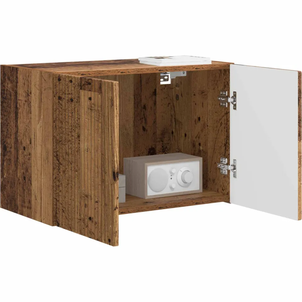 vidaXL TV-wandkast 59,5 x 31 x 40 cm Oud Hout Bewerkt hout Bruin