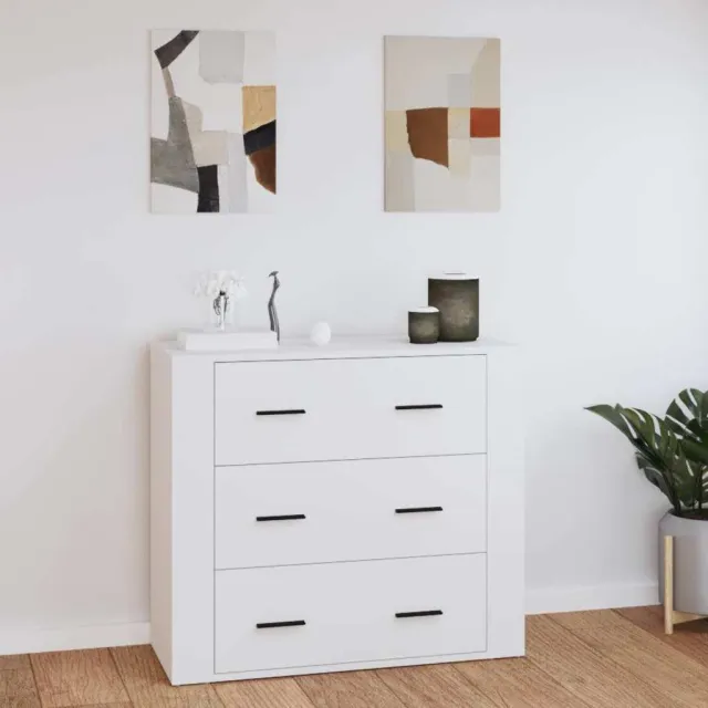 vidaXL Dressoir 80x33x70 cm bewerkt hout wit, foto 2