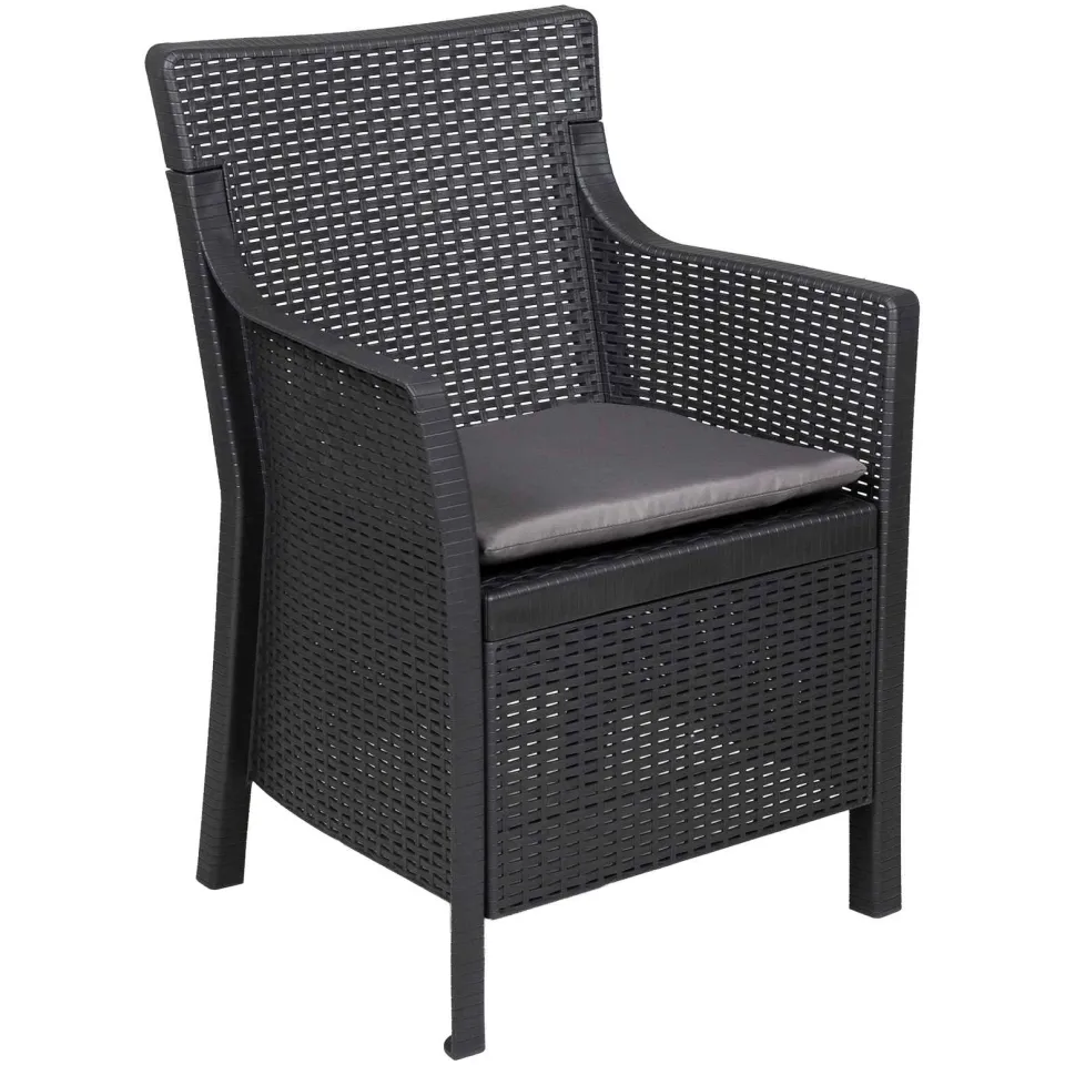 vidaXL Loungeset 3 st Antracietkleurig PP, foto 3