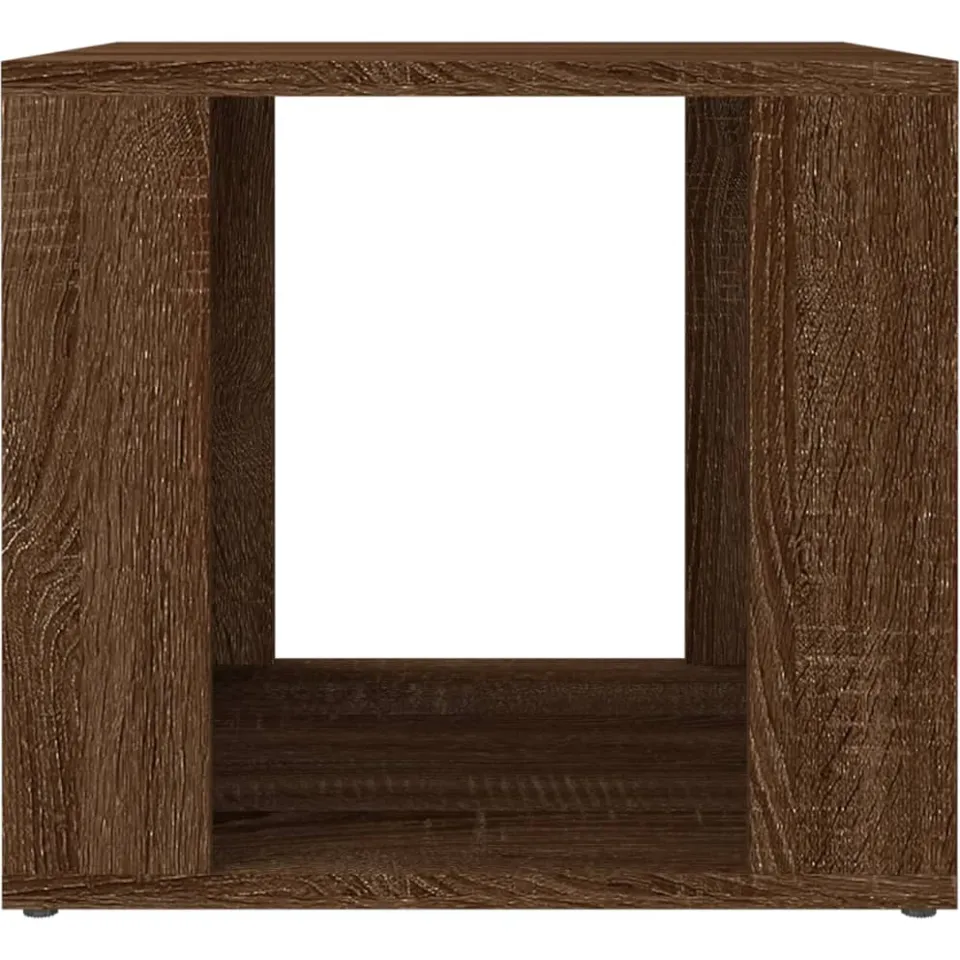 vidaXL Nachtkastje 41x40x36 cm bewerkt hout bruin eikenkleur, foto 4