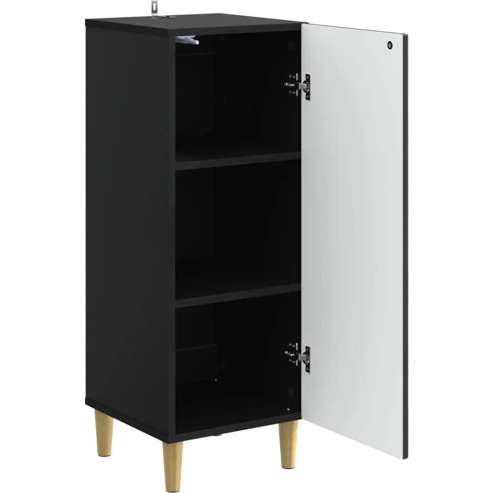 vidaXL Dressoir Zwart 33 x 34,5 x 90 cm Bewerkt hout, foto 4