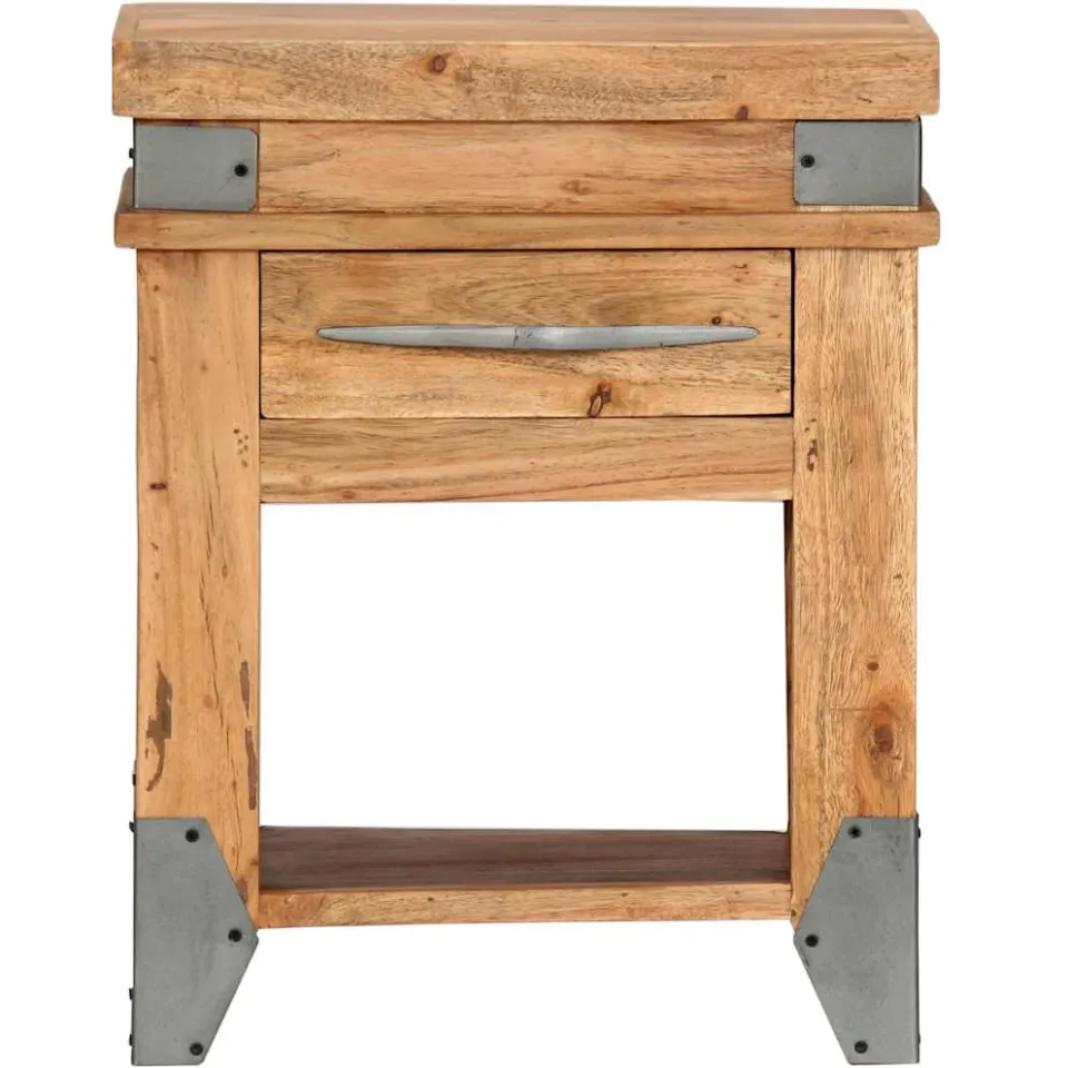 vidaXL Nachtkastje 40x30x51 cm massief acaciahout bruin, foto 2