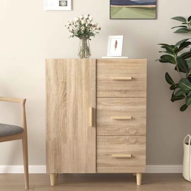 vidaXL Dressoir 69,5x34x90 cm bewerkt hout sonoma eikenkleurig Bruin