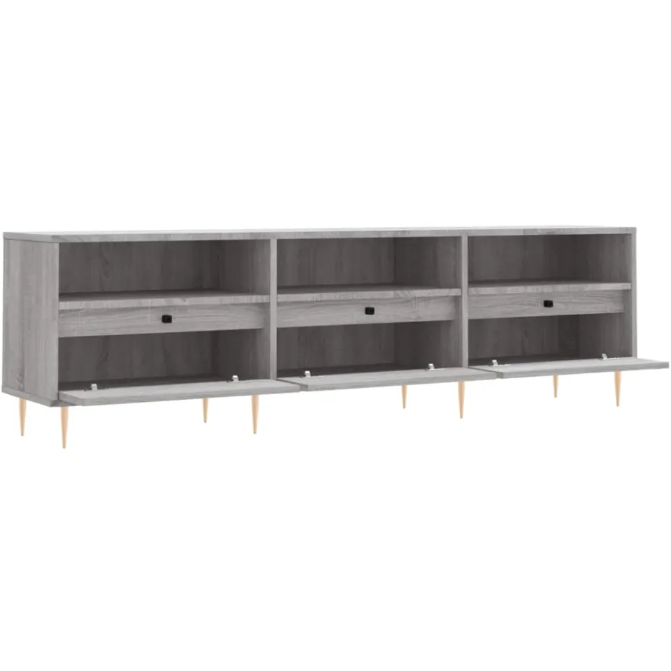 vidaXL Tv-meubel 150x30x44,5 cm bewerkt hout grijs sonoma eikenkleurig, foto 3