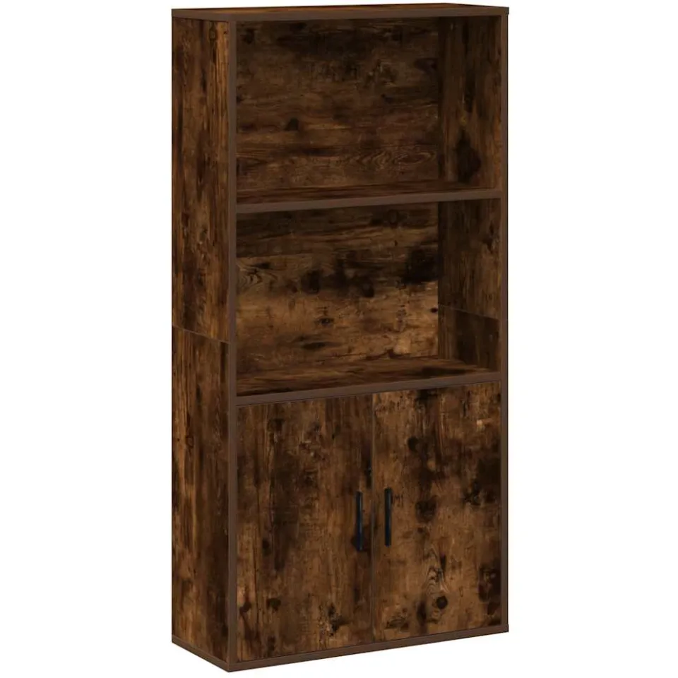 vidaXL Boekenkast 60x24x120 cm bewerkt hout gerookt eikenkleurig, foto 3