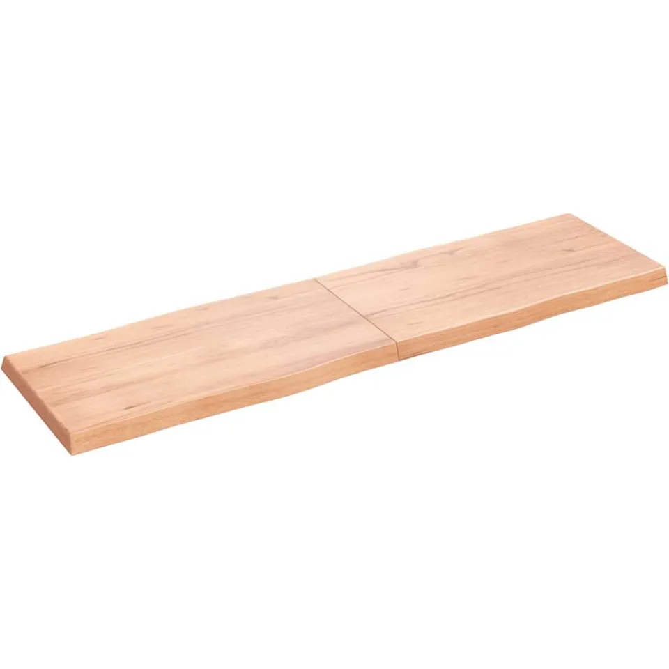 vidaXL Tafelblad natuurlijke rand 180x50x(2-6)cm eikenhout lichtbruin, foto 2
