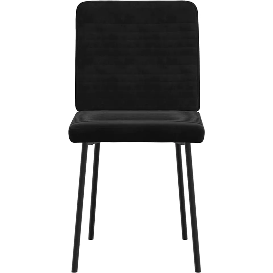 vidaXL Eetkamerstoelen 6 st fluweel zwart, foto 4