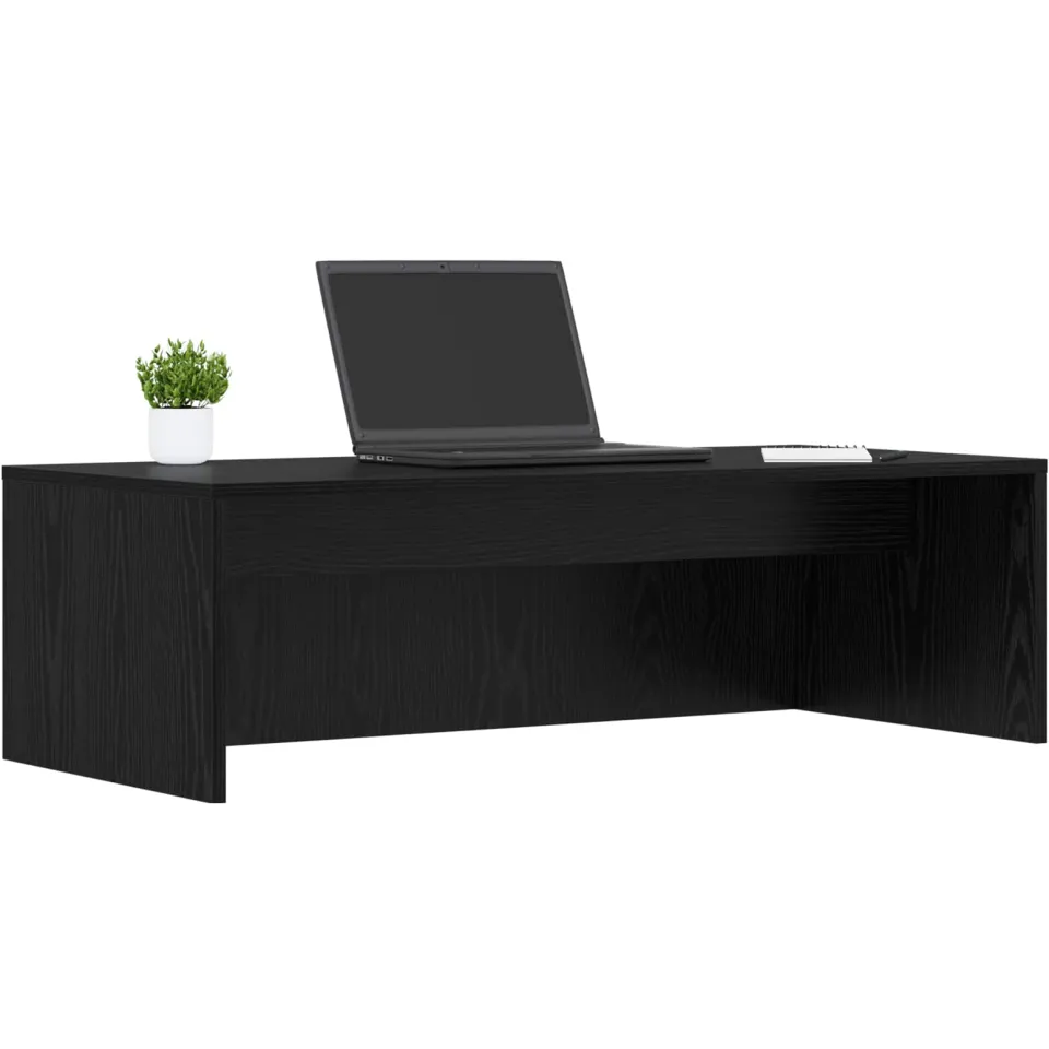 vidaXL Wandbureau Zwart Eiken 100 x 45 x 30 cm Bewerkt hout