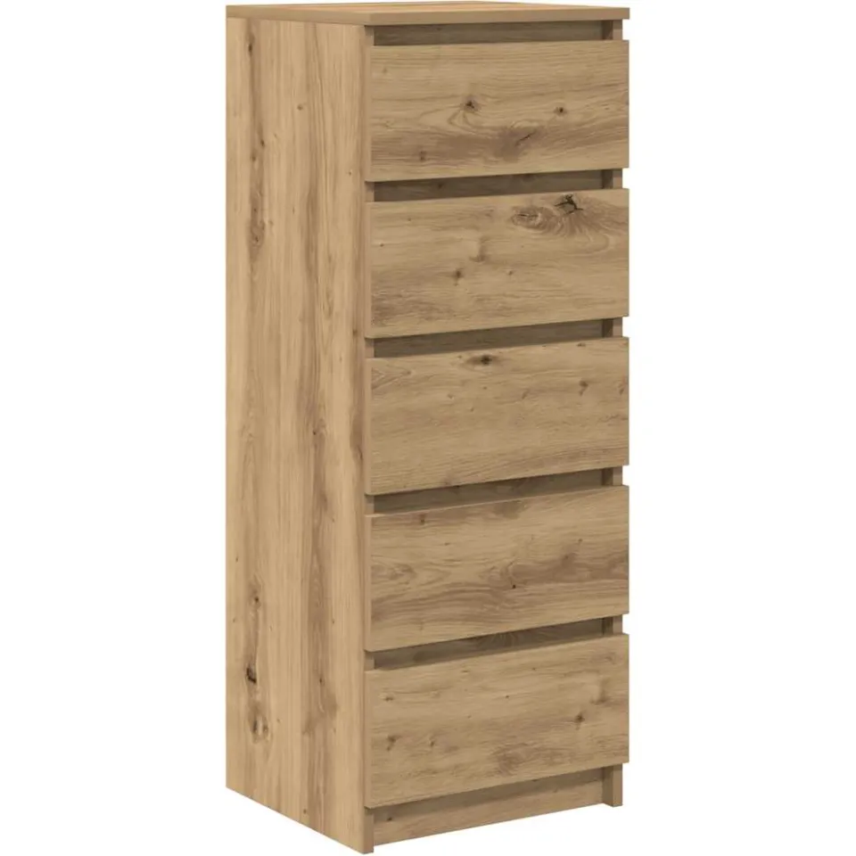 vidaXL Dressoir met lades 37,5x35x99cm spaanplaat artisanaal eikenhout Bruin