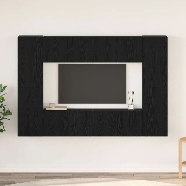 vidaXL Tv-meubelset 8 st Zwart Eiken, foto 2
