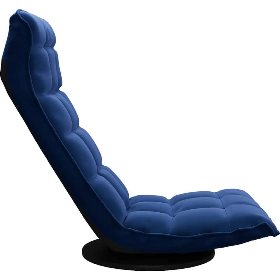 vidaXL Vloerstoel draaibaar fluweel blauw, foto 4