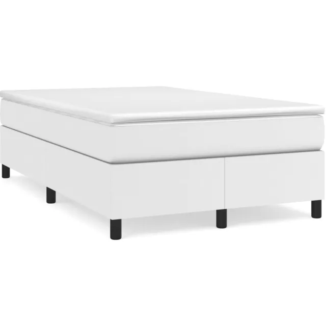vidaXL Boxspring met matras kunstleer wit 120x190 cm
