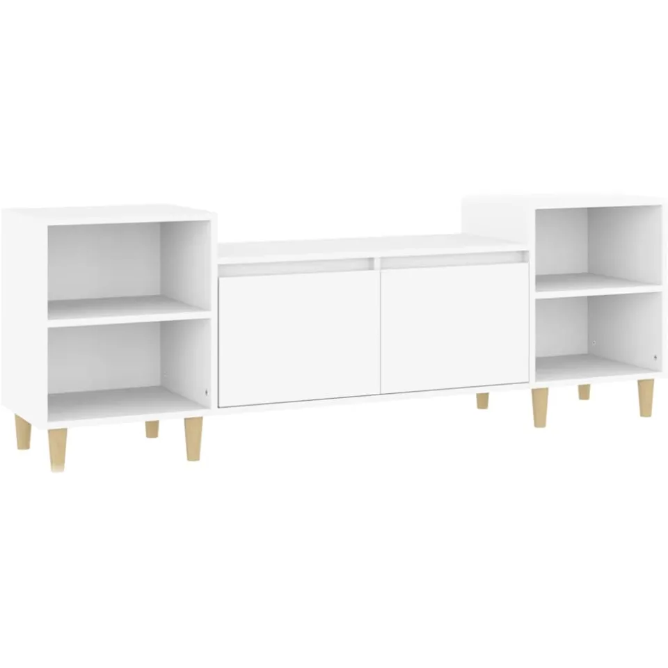 vidaXL Tv-meubel 160x35x55 cm bewerkt hout wit