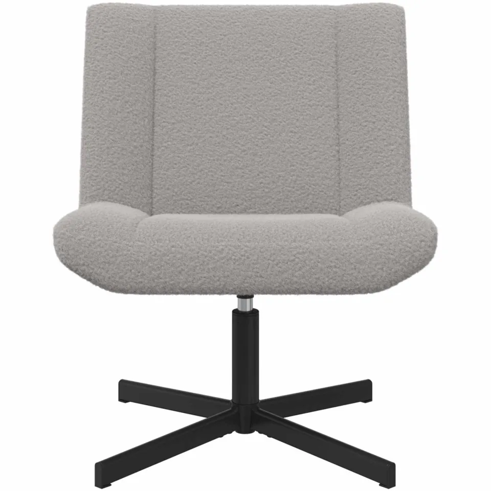 vidaXL Draaistoel Lichtgrijs 63 x 75 x 76 cm Schapenvacht