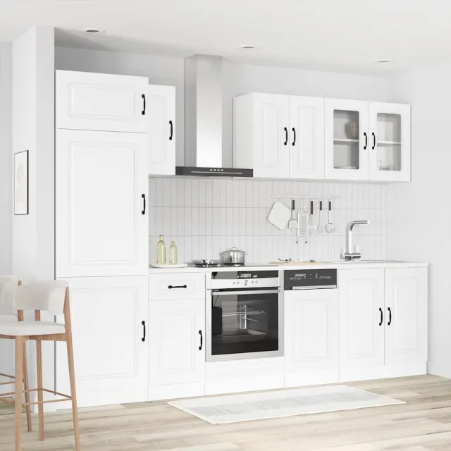 vidaXL 8-delige Keukenkastenset Kalmar bewerkt hout wit