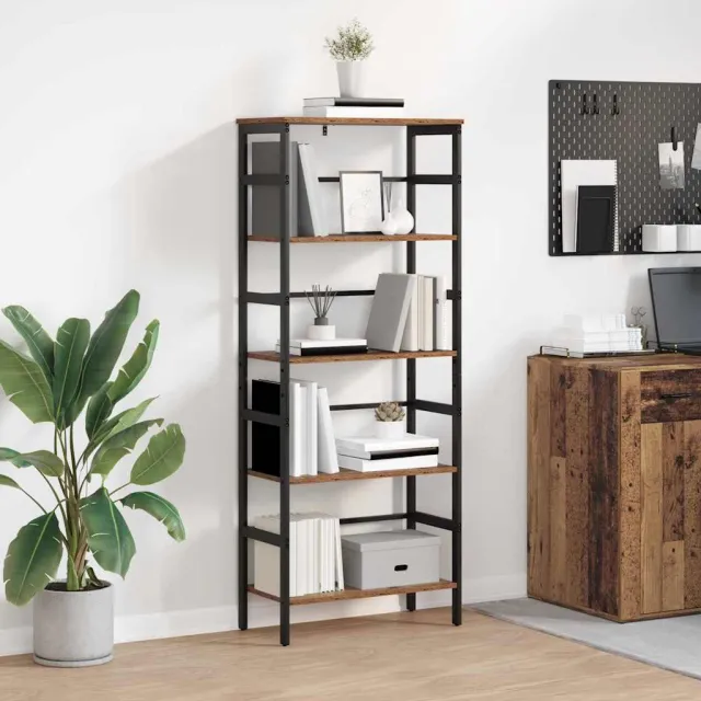 vidaXL Boekenkast 4-laags 60 x 29,5 x 149 cm Bewerkt hout Oud Hout bruin, foto 2