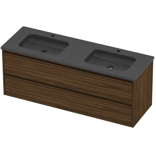 Proline Rollo Badmeubelset Hardsteen Elegant 2 Gaten 140x46x54 cm Blue Stone Cabana Oak Eiken