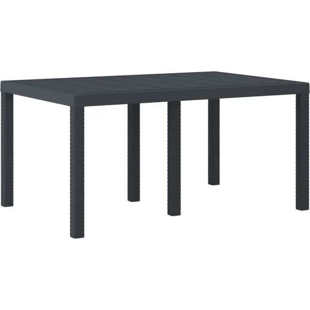 vidaXL Weerbestendige Tuintafel Antraciet 150 x 100 x 73 cm Anthraciet