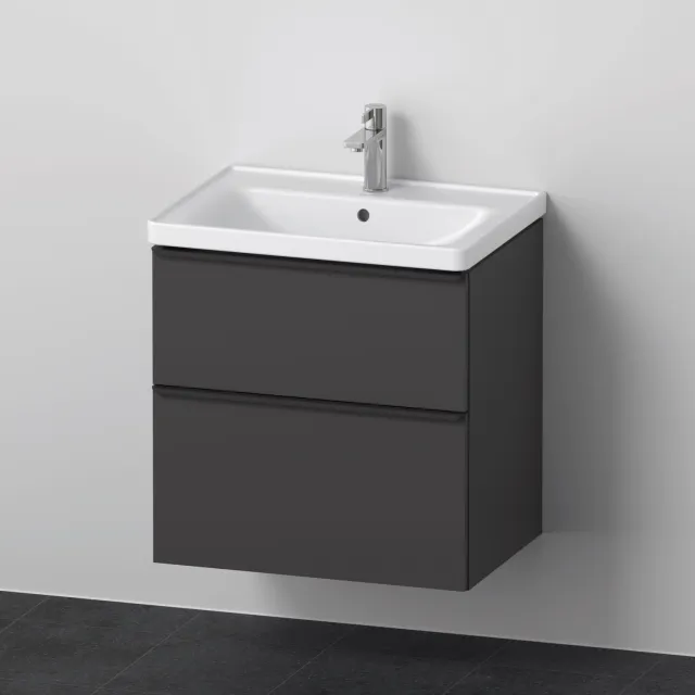 Duravit Badkamermeubelset Duravit D-Neo Wastafel Keramiek 65x48x62.5 cm Mat Grafiet