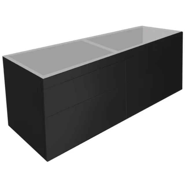 Best Design Beauty onderkast greeploos 140 cm mat zwart