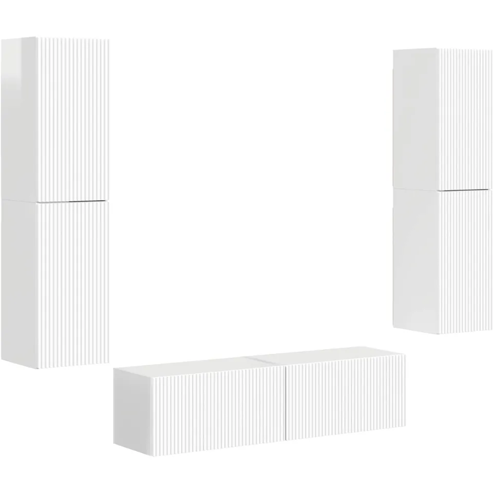 vidaXL Tv-meubelset 6 st 31 x 30 x 60 cm Hoogglans wit, foto 3