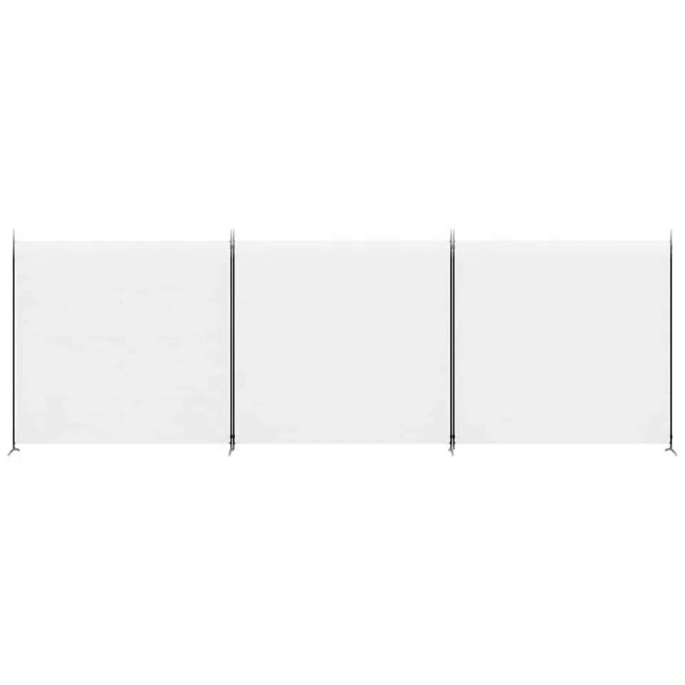 vidaXL Kamerscherm met 3 panelen 525x180 cm stof wit