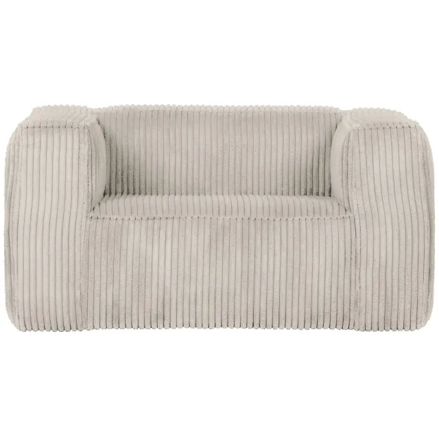 WOOOD Bean Fauteuil - Grove Ribstof - Naturel - 74x146x98 natural