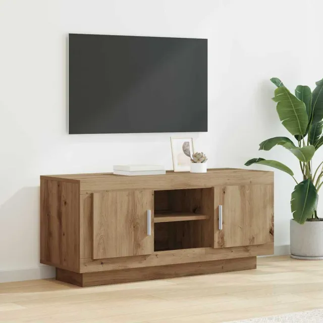vidaXL TV-kast 102 x 35 x 45 cm Artisan Eiken Bewerkt hout, foto 2