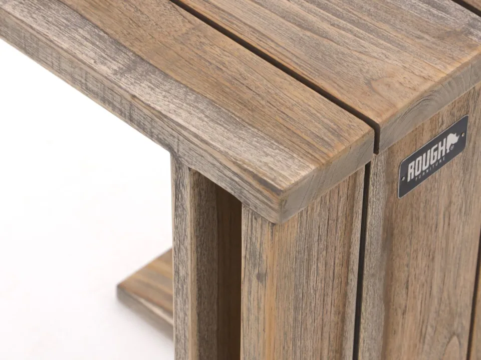 ROUGH Furniture ROUGH-X bijzet tuintafel voor loungebank 45x29x51cm bruin, foto 4