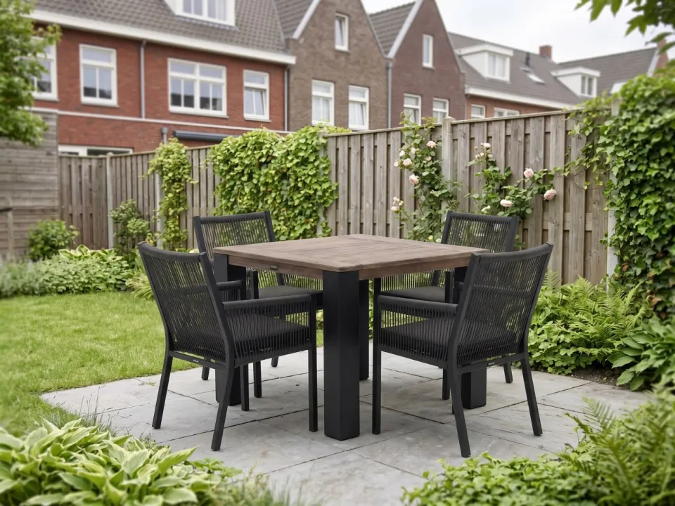 Manifesto Furniture Manifesto Rivola/ROUGH-X 100cm dining tuinset 5-delig, foto 5