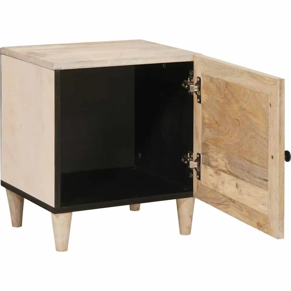 vidaXL Nachtkastje Wit 80 x 50 x 40 cm Bewerkt hout, foto 2