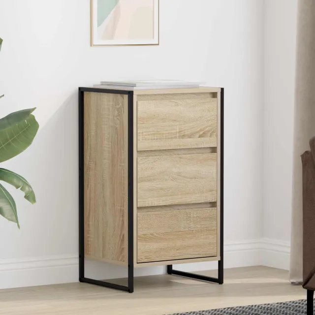 vidaXL Dressoir Sonoma Eiken 43 x 36 x 75,5 cm Bewerkt hout, foto 2