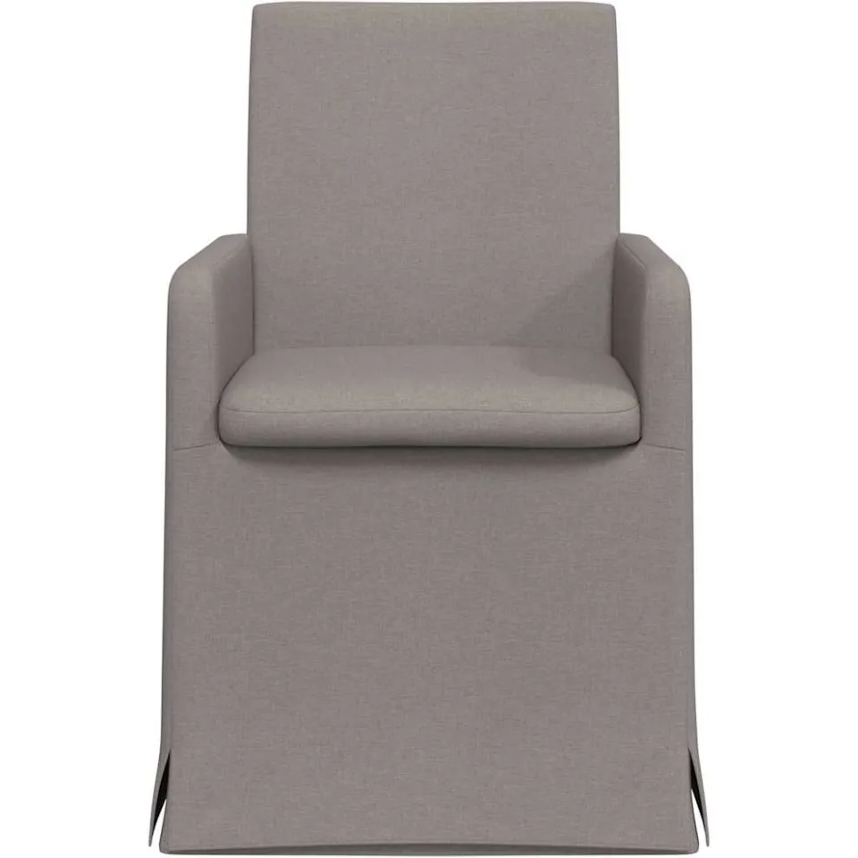 vidaXL Eettafelstoelen 2 st Stof Taupe 57 x 68 x 94 cm, foto 4