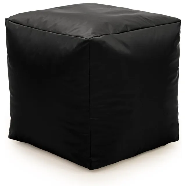Drop & Sit poef - robuust nylon - zwart - 50x50x40