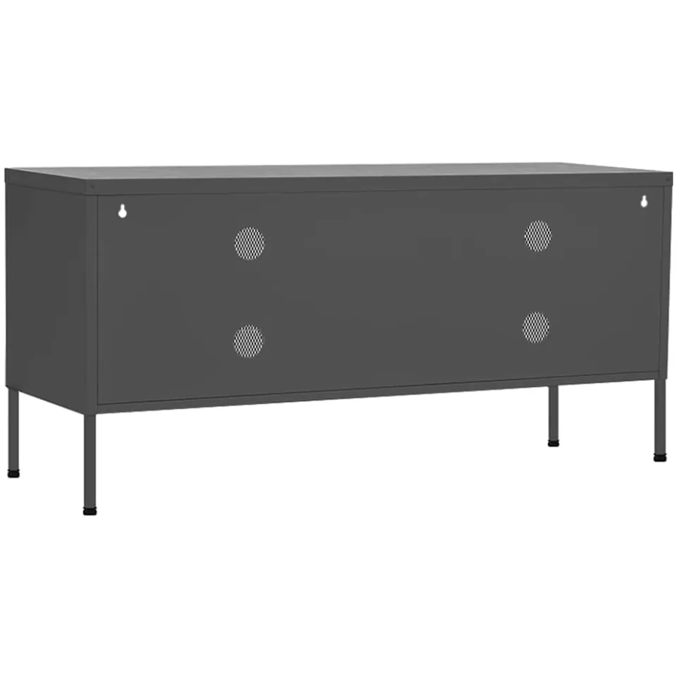 vidaXL Tv-meubel 105x35x50 cm staal antracietkleurig, foto 4
