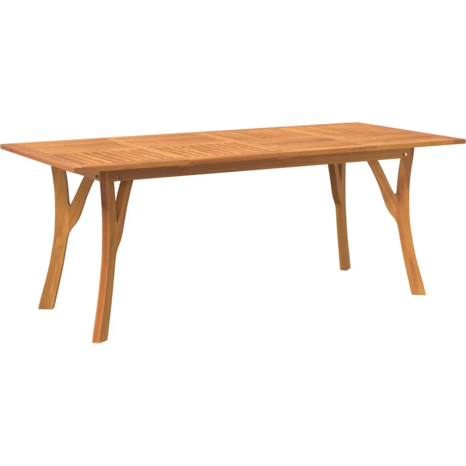 vidaXL Tuintafel 200x90x75 cm massief acaciahout bruin, foto 3