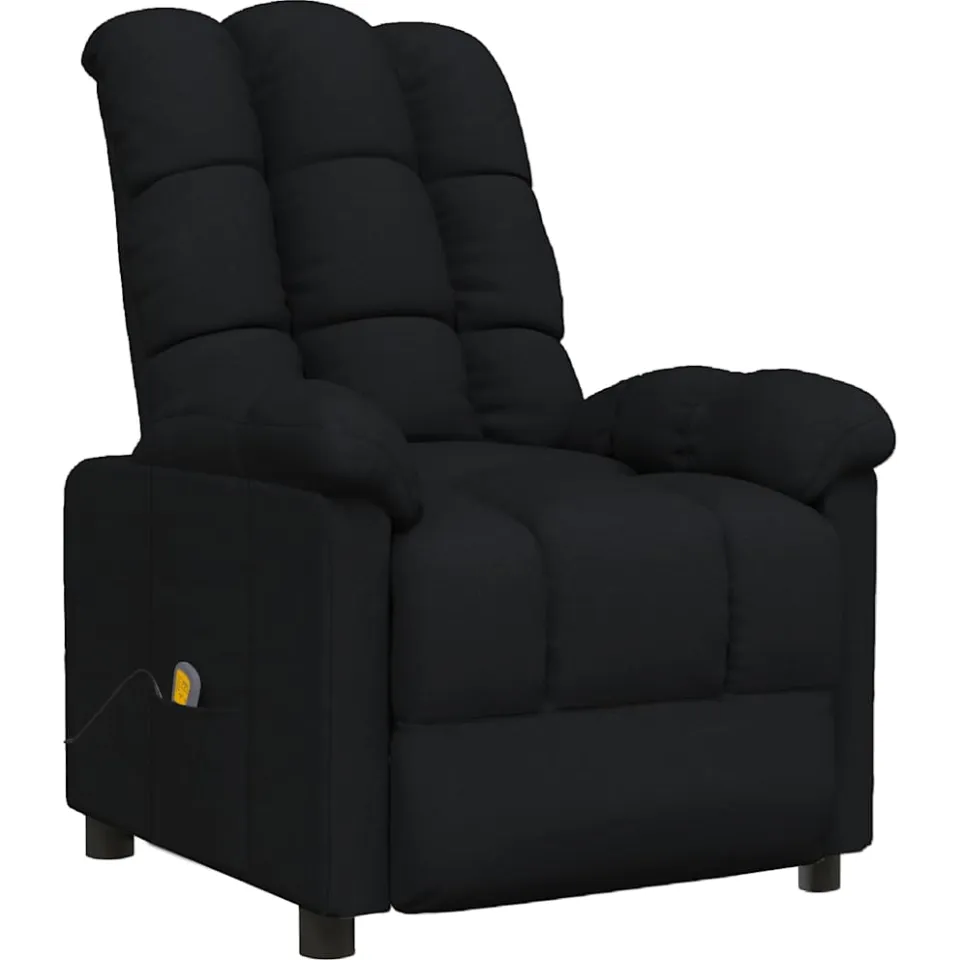 vidaXL Massagestoel stof zwart, foto 3