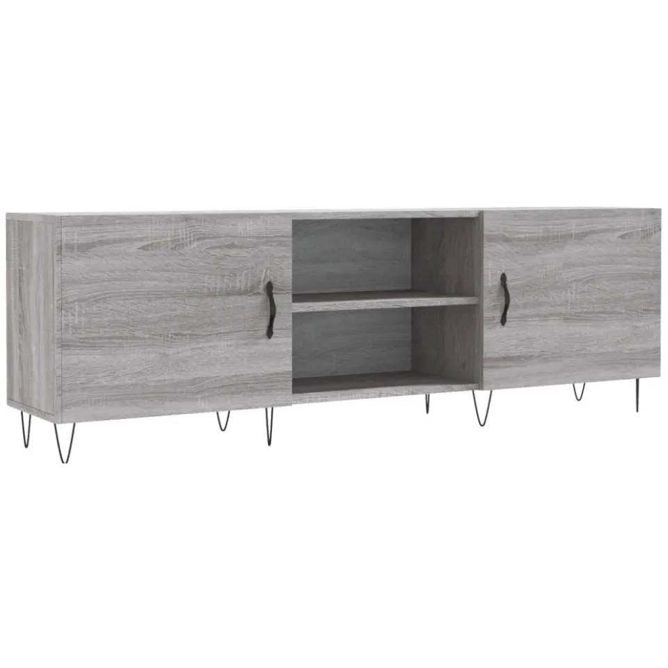 vidaXL Tv-meubel 150x30x50 cm bewerkt hout grijs sonoma eikenkleurig, foto 3