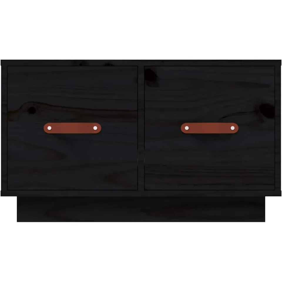 vidaXL Salontafel 60x53x35 cm massief grenenhout zwart, foto 3