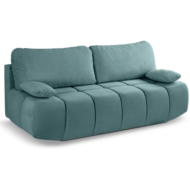 Furnilux Lauder 2-zits sofa bed mintblauw - Moderne sofa met slaapfunctie blanc