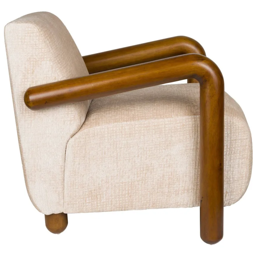 Dutchbone Lounge Chair Robinson beige, foto 4