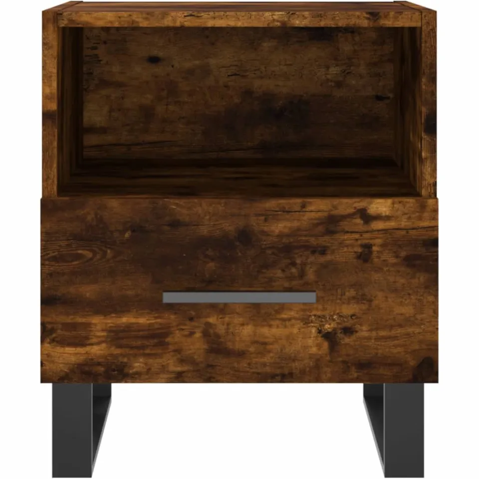 vidaXL Nachtkastje 40x35x47,5 cm bewerkt hout gerookt eikenkleurig, foto 4