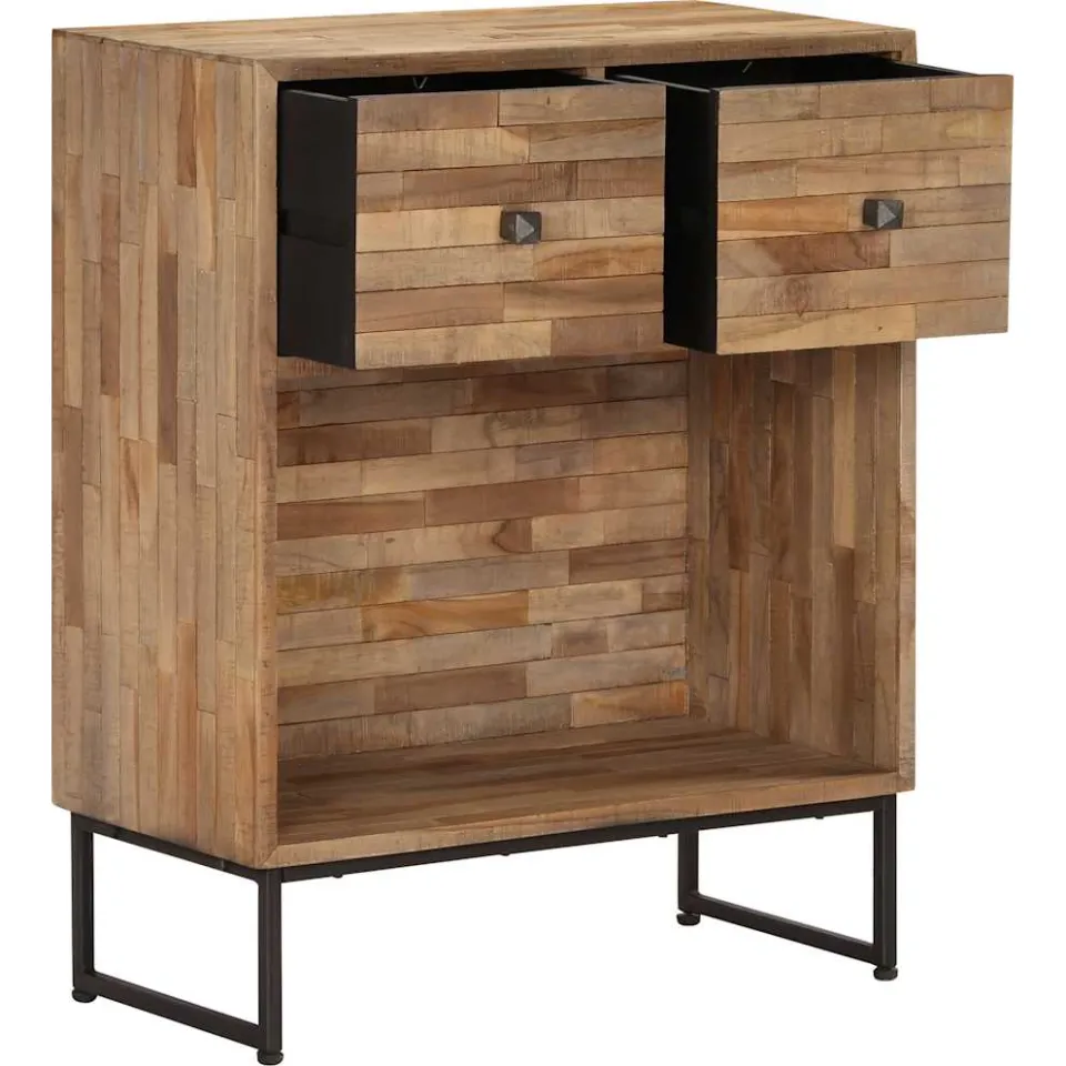 vidaXL Dressoir 60x30x75 cm gerecycled teakhout bruin, foto 3