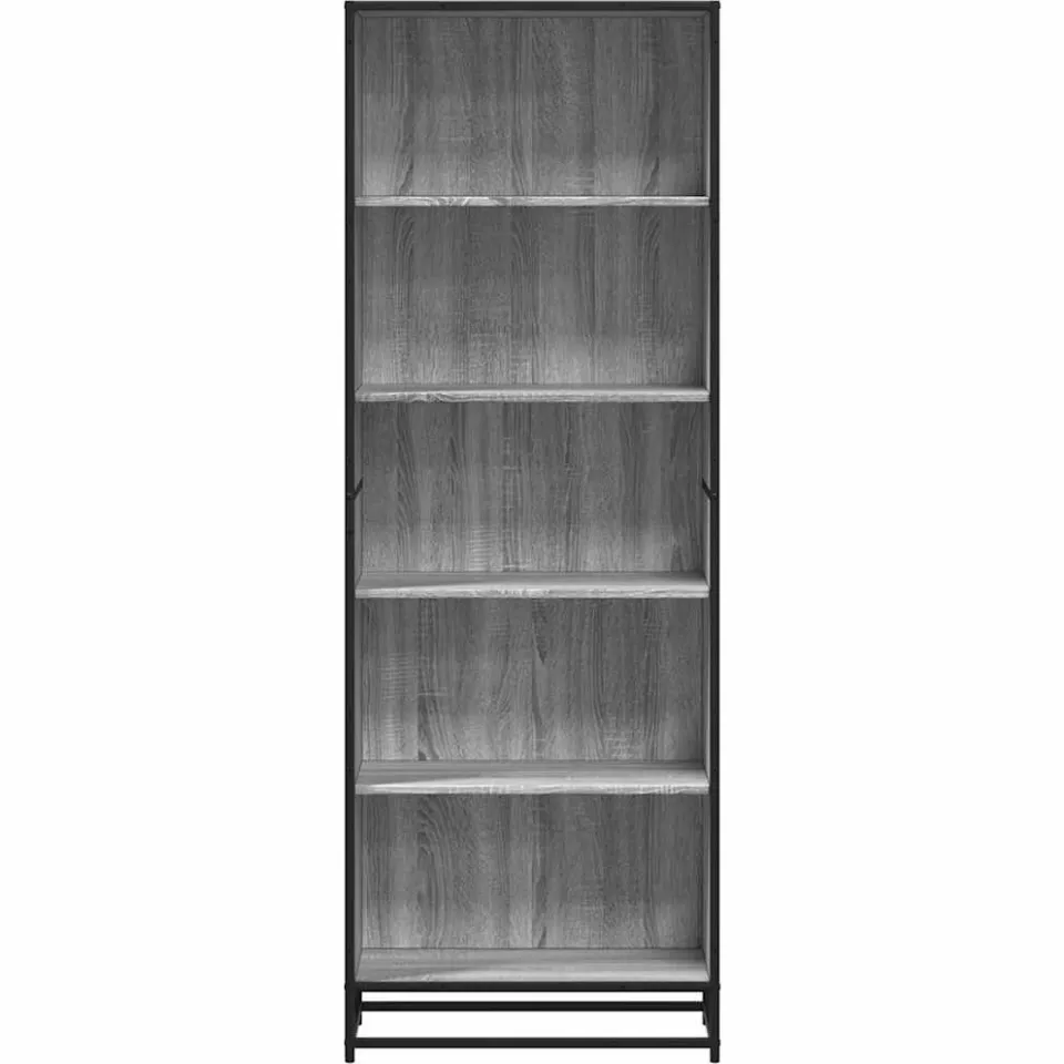 vidaXL Boekenkast 60x35x170,5 cm bewerkt hout grijs sonoma eikenkleur, foto 3